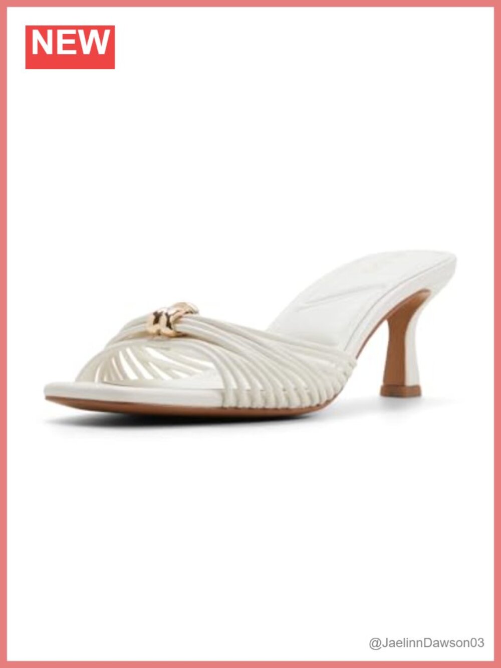 Women's Kitten Heel Slip-On Mule Open Toe Round Toe PU Synthetic Sandal